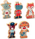 Lilliputiens houten personages superberoepen - 5 stuks