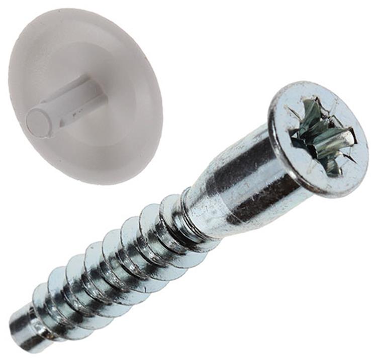 Load image into Gallery viewer, Mack 1013704 - 12 unitaschroeven met afdekkapwit m 6,3 x 40 mm | 10 stuks

