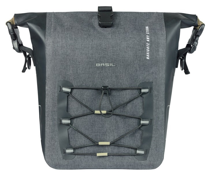 Load image into Gallery viewer, Basil enkele tas navigator storm m mik 12-15l 14 x 25 x 36 cm - zwart
