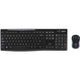Logitech mk270 draadloze desktopset (zwart, eu lay-out (qwerty), rubberdome)