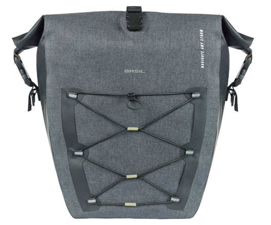 Basil enkele tas navigator storm l mik 25-31l 15 x 27 x 41 cm - zwart