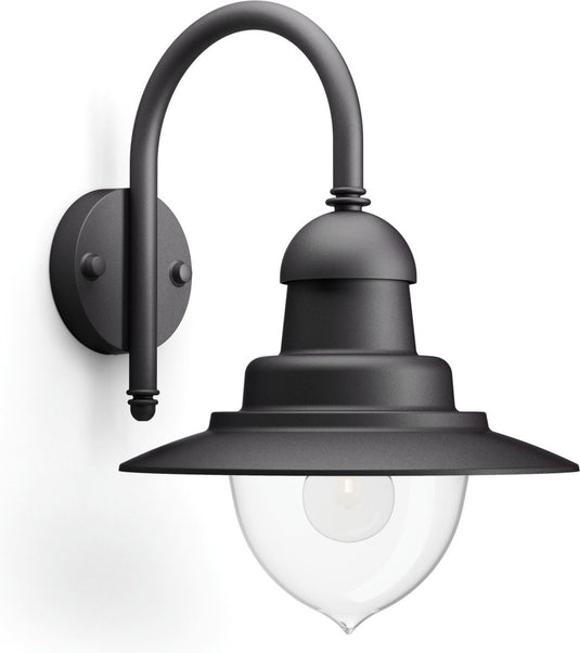 Philips led philips raindrop buitenwandlamp - 1-lichts - zwart
