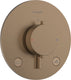 Hansgrohe ecostat comfort s - inbouwthermostaat - 2 functies - douche thermostaat - zekerheidscombinatie en1717 - brushed bronze