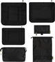 Abbey camp packing cubes - set van 6 - zwart - • paris-006 •
