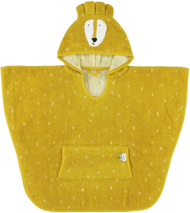 Trixie poncho - mr. lion - 100% biologisch katoen - badcape kind met capuchon - met leuke details