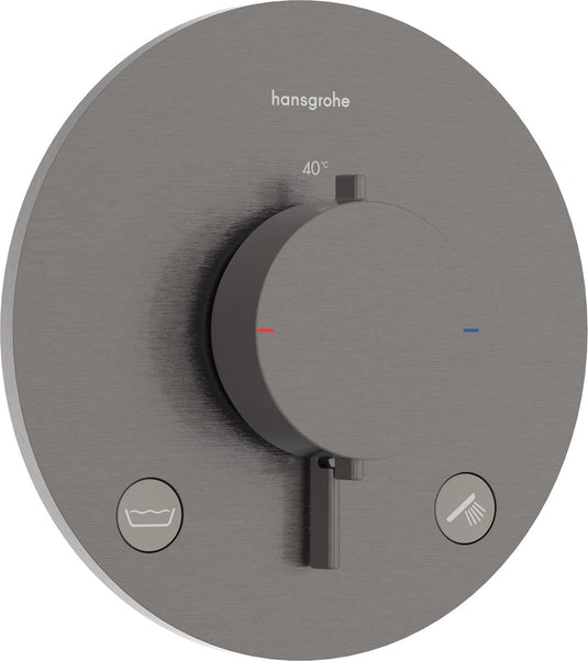 Hansgrohe ecostat comfort s - inbouwthermostaat - 2 functies - douche thermostaat - zekerheidscombinatie en1717 - brushed black chrome