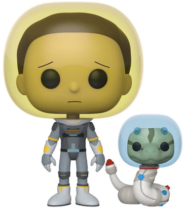 Funko pop rick and morty space suit morty with snake vinyl figure