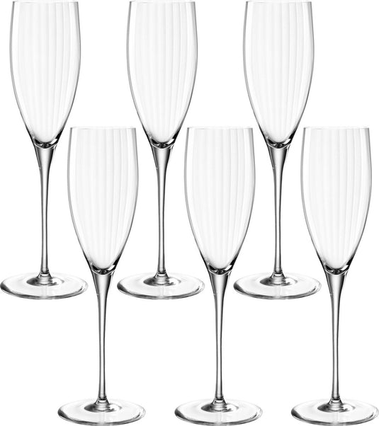 Leonardo poesia champagneglas 250ml transparant - set 6