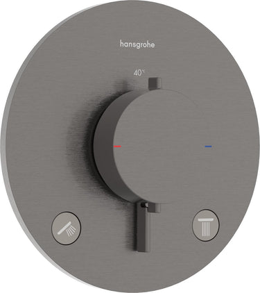 Hansgrohe ecostat comfort s - inbouwthermostaat - ecostat thermostaat - voor 2 functies - brushed black chrome