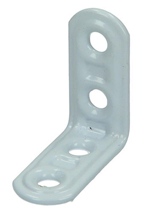 Load image into Gallery viewer, Mack 1013793 - 4 geplooide winkelhaken wit gelakt 30x30mm | 10 stuks
