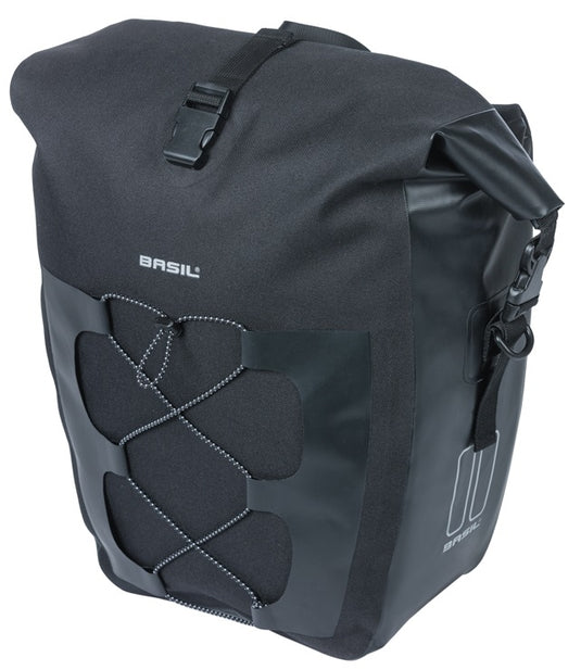 Basil enkele tas navigator waterproof l mik 25-31l 14 x 26 x 42 cm - zwart