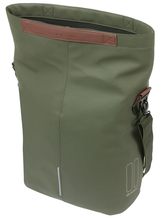 Basil tas city shopper groen | mik hooks | 16l