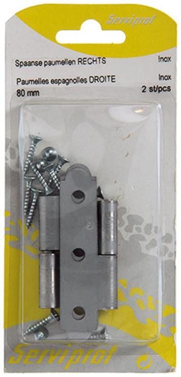 Load image into Gallery viewer, Mack 1013706 - 2 spaanse paumellen rechts inox h 80 - b 45 mm | 5 stuks
