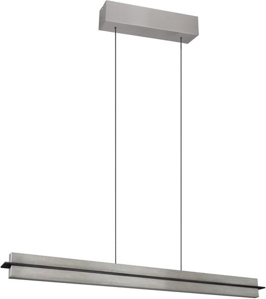 Trio emerson - hanglamp - nikkel mat - incl. 1x smd 22 w - 4-stappen touch dimmer - traploos instelbare lichtkleur - geheugen functie - traploos in hoogte verstelbaar