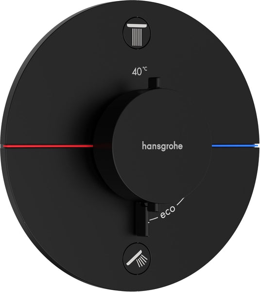 Hansgrohe showerselect comfort s thermostaat inbouw voor 2 functies mat zwart
