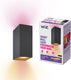 Wiz up and down wandlamp zwart 2 spots - slimme led-verlichting - gekleurd en wit licht - gu10 - 2x 5w - wi-fi