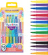 Paper mate flair-viltstiften | medium punt (0,7 mm) | diverse tropische-vakantiekleuren | etui met 16 stuks