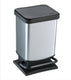 Rotho paso pedaalemmer - prullenbak 20l - bpa vrij - zilver metallic