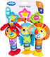 Playgro tinkle trio- hangspeeltjes - kinderwagenspeeltjes - rammelaar - kinderwagenaccessoire - buggyaccessoire- educatief speelgoed - knuffeldier - knijpspeelgoed baby - ontwikkelingsspeelgoed baby - zacht baby speelgoed 3 stuks