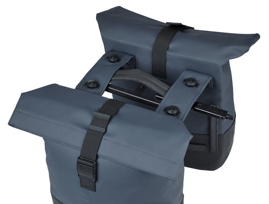 Basil dubbele tas cove mik 2.0 . twin bags cove 28-32l mik navy black