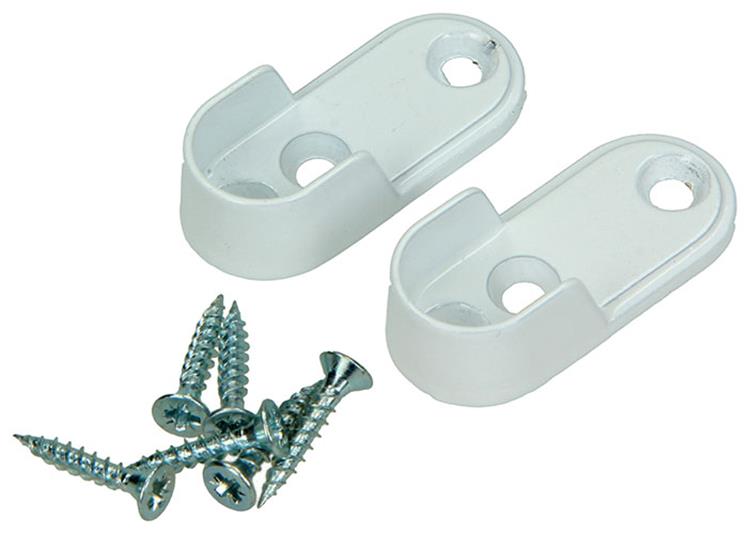Load image into Gallery viewer, Mack 1014453 - 2 houders voor kastbaar wit | 5 stuks
