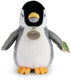 Rappa eco knuffel pinguin 20 cm - realistische knuffel van recyclede pet flessen - grijs wit zwart
