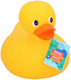 Eddy toys badeend 22 cm - rubberen badeend voor in bad - gele badeend voor kinderen - badspeeltje eend voor baby - speelgoed voor bad - badspeeltje kinderen