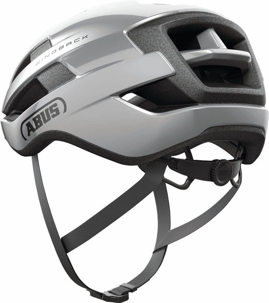 Abus fietshelm wingback gleam silver m - 54-58 cm - zilver - geschikt voor gebruik op racefietsen - gravelbikes - 240 g