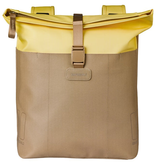 Basil dubbele fietstas vive 28-35l 14 x 30 x 38 cm - zand geel