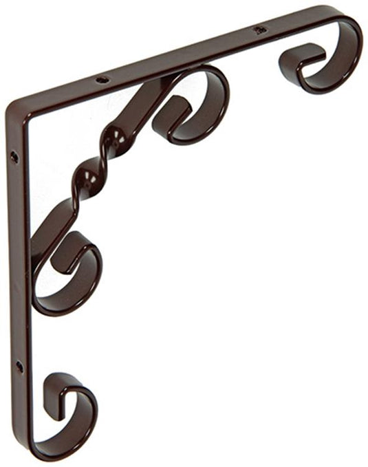 1014752 - rustieke gedraaide konzool bruin 150x150x13mm | 12 stuks