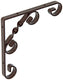 1014752 - rustieke gedraaide konzool bruin 150x150x13mm | 12 stuks