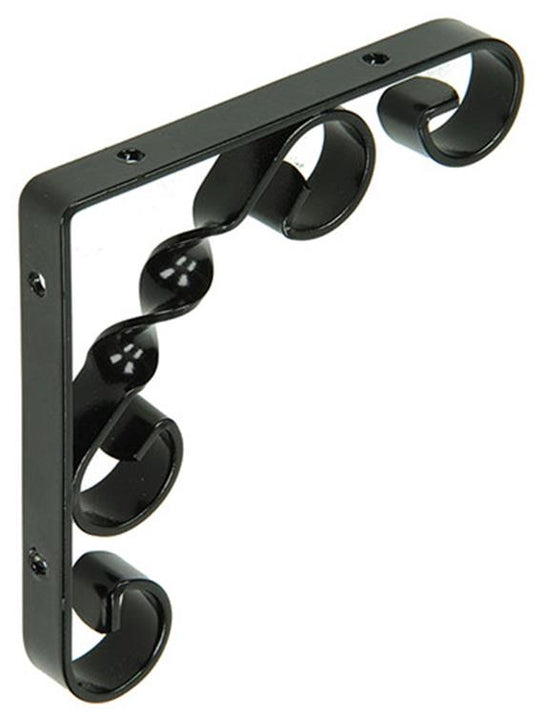 1014755 - rustieke gedraaide konzool zwart 115x115x13mm | 12 stuks