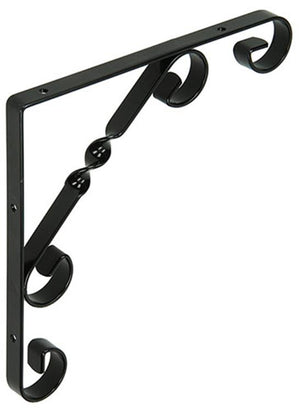 1014757 - rustieke gedraaide konzool zwart 200x200x13mm | 12 stuks