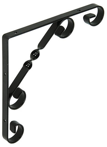 1014757 - rustieke gedraaide konzool zwart 200x200x13mm | 12 stuks