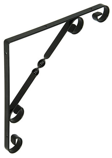 1014758 - rustieke gedraaide konzool zwart 250x250x13mm | 12 stuks