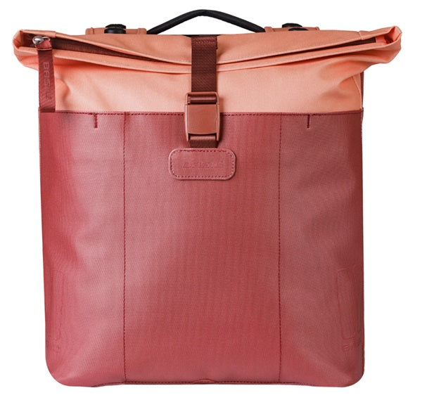 Load image into Gallery viewer, Basil dubbele fietstas vive mik 28-35l 14 x 30 x 38 cm - bordeaux roze
