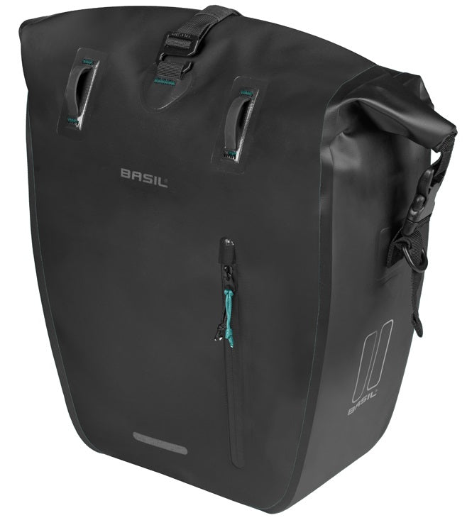 Load image into Gallery viewer, Basil tas rivo l enkel zwart | mik hooks | 15l
