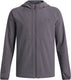 Under armour ua vibe woven windbreaker-gry jongens sportjas - castlerock - zwart