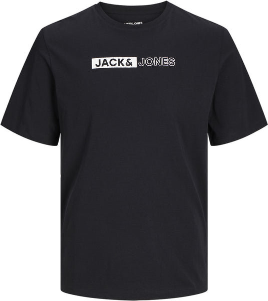 Jack jones jack jones plus jjecorp logo tee play ss o-n noos pls heren t-shirt - black play 5