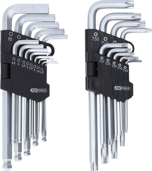 Ks tools 151.4000 tx haakse schroevendraaierset 1.27 mm, 1.5 mm, 2 mm, 2.5 mm, 3 mm, 3.5 mm, 4 mm, 4.5 mm, 5 mm, 6 mm,