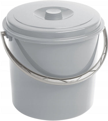 Curver - emmer met deksel 12l - comfortabele handgreep - grijs - 241750