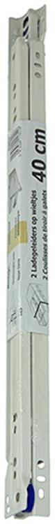 1013689 - paar rolladegeleiders wit 25kg 40cm | 5 stuks