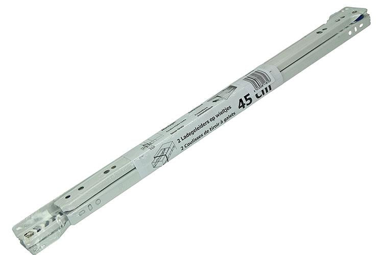 Load image into Gallery viewer, 1013690 - paar rolladegeleiders wit 25kg 45cm | 5 stuks
