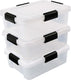 Iris airtight opbergbox - 10l - stapelbaar - luchtdicht - kunststof - transparant - set van 3
