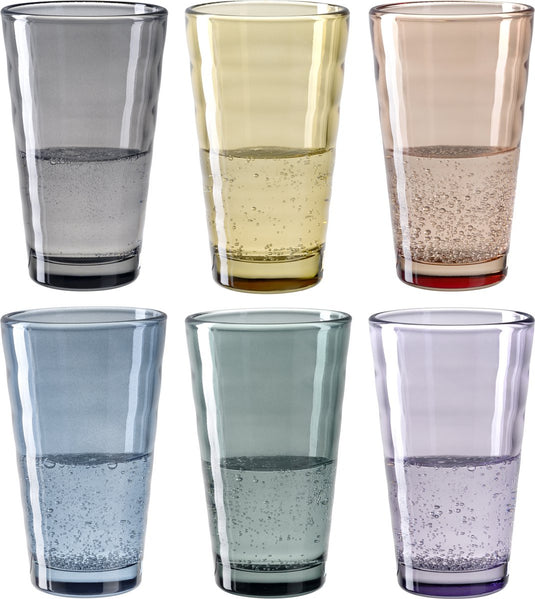 Leonardo verso longdrinkglas 300ml assorti - set 6