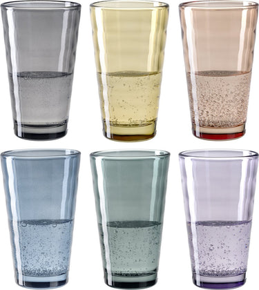 Leonardo verso longdrinkglas 300ml assorti - set 6