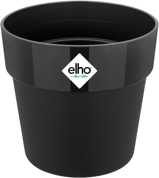 Elho b.for original rond 16 - bloempot voor binnen - 100% gerecycled plastic - ø 15.9 x h 14.6 cm - living black