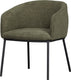 Woood leon eetkamerstoel - bouclé - forest green - 77x61x63