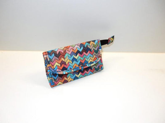 Toilettas multicolor met spiegeltje 17,5x10cm