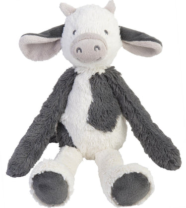 Happy horse koe casper knuffel 38cm - wit grijs - baby knuffel